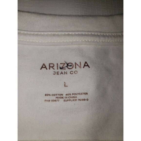 Nwt Arizona Jean Co Jrs Size Large Cream Long-Sleeve Ruffled Arm Crop Top - Picture 2 of 3